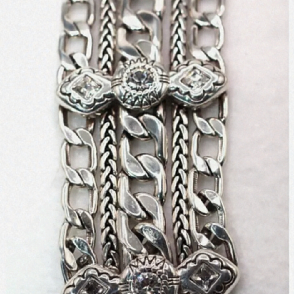 Vintage Brighton Barrel clasp Silver Bracelet